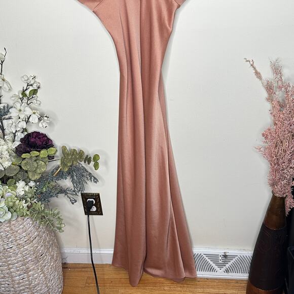 ANTHROPOLOGIE x BHLDN Leila Satin Charmeuse Dress Sedona Sunset Sz 4 {FF54} - Picture 7 of 8